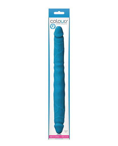 Colours Pleasures Realistic Dildo | 12 Inch Dildo | Blue Double Dildo | Giant Dildo | Silicone Big Dildo