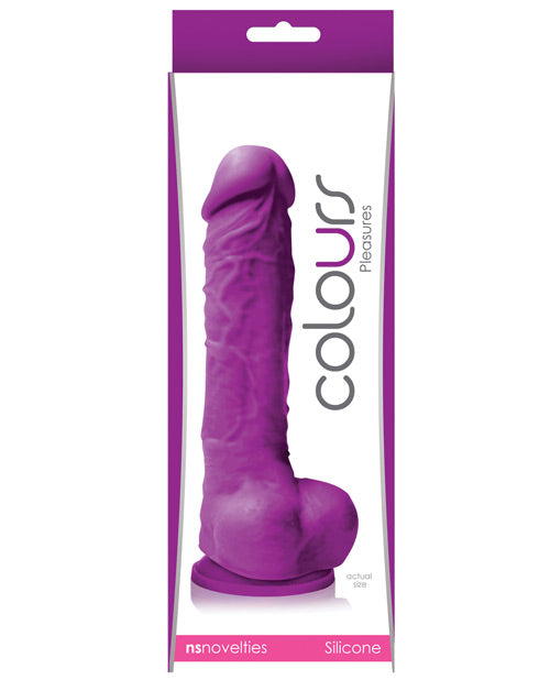 Colours Pleasures Realistic Dildo | 5" Big Dildo | Purple Suction Cup Dildo