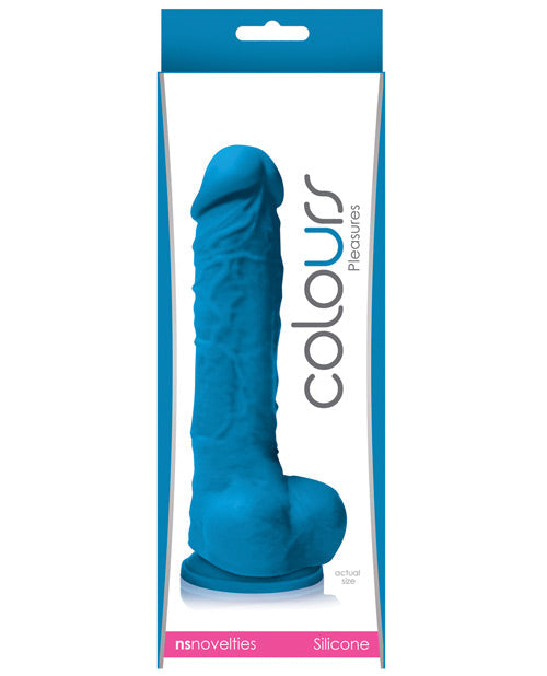 Colours Pleasures Realistic Dildo | 5" Big Dildo | Blue Suction Cup Dildo