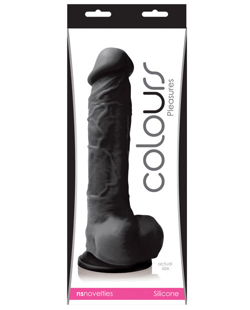 Colours Pleasures Realistic Dildo | 8" Big Black Dildo | Suction Cup Dildo