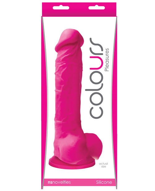 Colours Pleasures Realistic Dildo | 8" Big Dildo | Pink Suction Cup Dildo