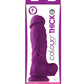 Colours Pleasures Realistic Dildo | Thick 8" Dildo Purple | Suction Cup Dildo