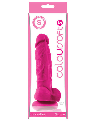 ColourSoft 5" Big Dildo | Silicone Realistic Dildo | Pink Suction Cup Dildo