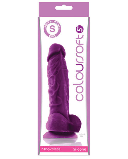 ColourSoft 5" Big Dildo | Silicone Realistic Dildo | Purple Suction Cup Dildo