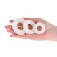 Firefly Glow in the Dark Bubble Cock Rings - White, Pack of 3