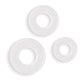 Firefly Glow in the Dark Bubble Cock Rings - White, Pack of 3