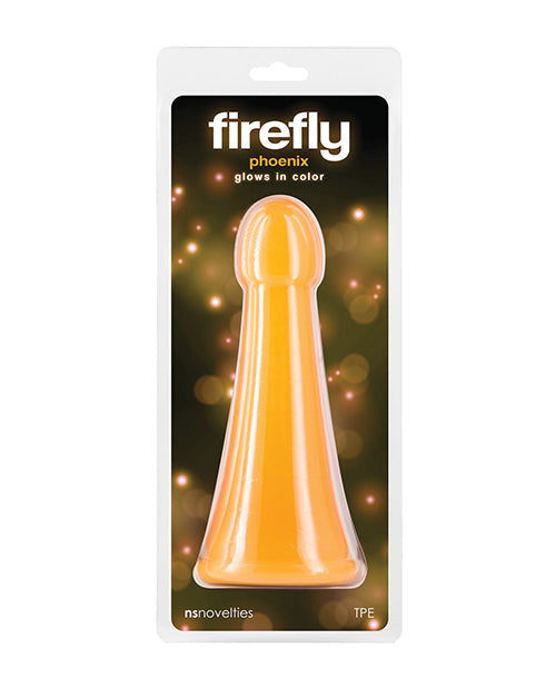 Firefly Phoenix Glow in the Dark Big Dildo | Orange Suction Cup Dildo | Realistic Dildo