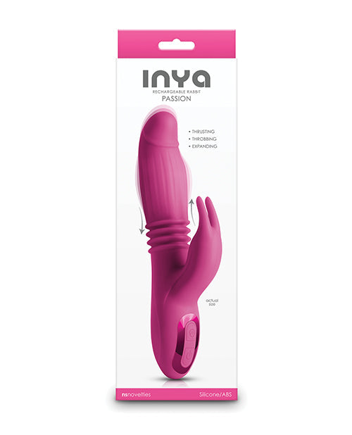 INYA Passion Rabbit Vibrator | Pink G Spot Vibrator | Thrusting Vibrator | Clit Vibrator | Best Vibrator for Women