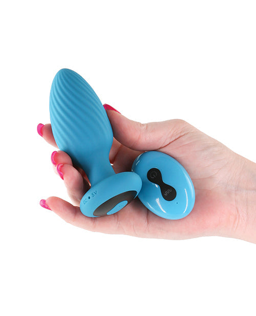 INYA Alpine 2.0 Gyrating & Vibrating Anal Plug w/Remote - Teal