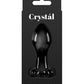 Crystal Flower Butt Plug - Black