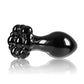 Crystal Flower Butt Plug - Black