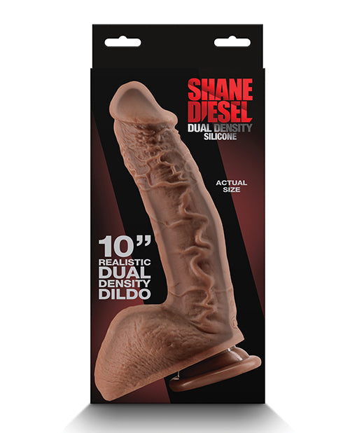 Shane Diesel 10" Big Black Dildo | Dual Density Suction Cup Dildo | Silicone Realistic Dildo