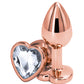 Rear Assets Rose Gold Heart Small - Clear