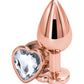 Rear Assets Rose Gold Heart Medium - Clear