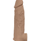 Natural Realskin Vibrating Penis Xtender - Brown