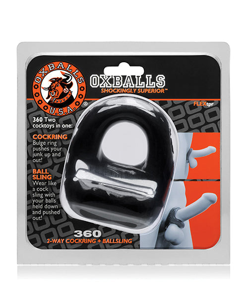 Oxballs 360 Cock Ring & Ballsling - Black