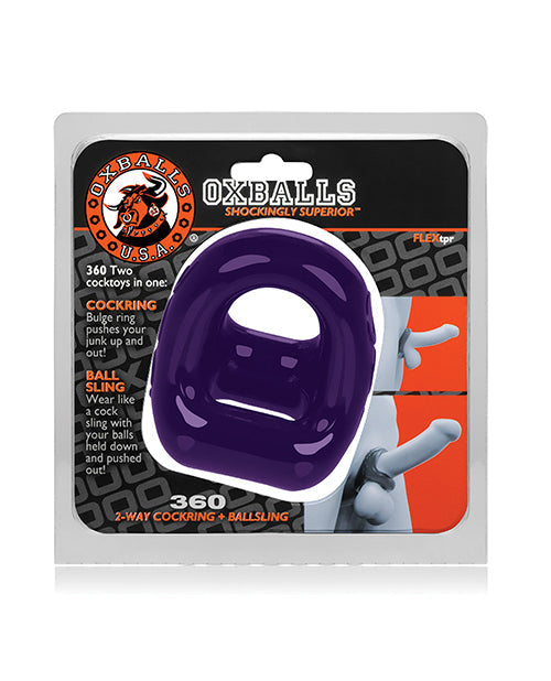 Oxballs 360 Cock Ring & Ballsling - Eggplant