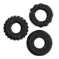 Oxballs Bonemaker 3 Pack Cockring Kit - Black