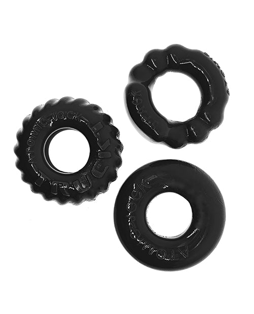 Oxballs Bonemaker 3 Pack Cockring Kit - Black