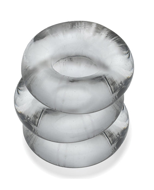 Oxballs Fat Willy 3 Pack Jumbo Cock Rings - Clear