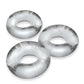 Oxballs Fat Willy 3 Pack Jumbo Cock Rings - Clear