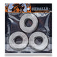 Oxballs Fat Willy 3 Pack Jumbo Cock Rings - Clear