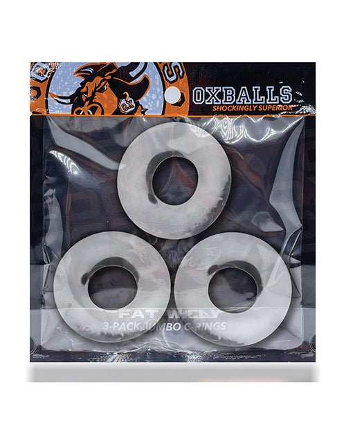 Oxballs Fat Willy 3 Pack Jumbo Cock Rings - Clear