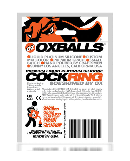 Oxballs Silicone Cock T Cock Ring - Black