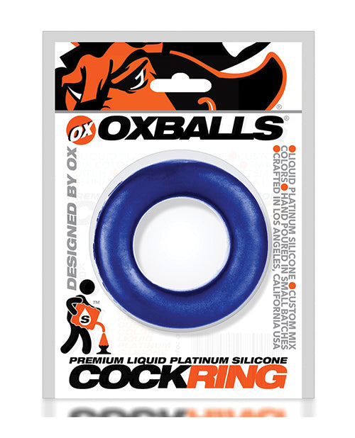 Oxballs Silicone Cock T Cock Ring - Blueballs