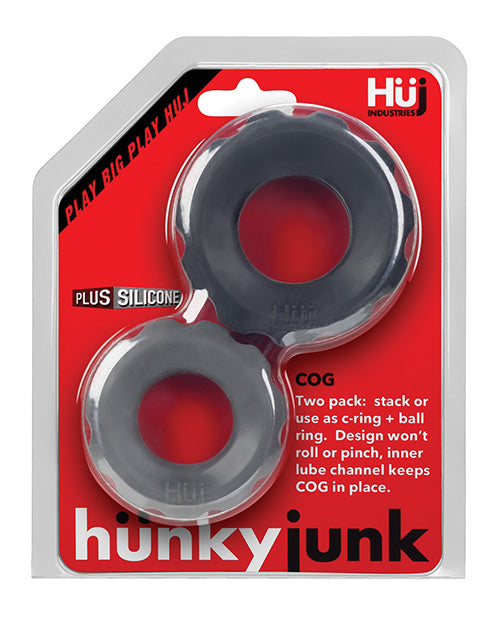 Hunky Junk Cog Ring 2 Size Double Pack - Tar & Stone Pack of 2