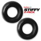 Hunky Junk Stiffy 2 Pack Cockrings - Tar Ice