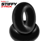 Hunky Junk Stiffy 2 Pack Cockrings - Tar Ice