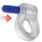 Hunkyjunk Revring Cock Ring w/Vibe - Clear w/Blue Vibe