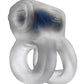 Hunkyjunk Revhammer Shaft Vibe Ring - Clear Ice w/Blue Vibe