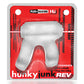 Hunkyjunk Revhammer Shaft Vibe Ring - Clear Ice w/Blue Vibe