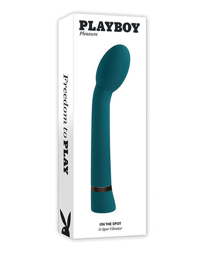 Playboy Angled Clit Vibrator | Pleasure On The Spot G-Spot Vibrator | Deep Teal 10-Speed