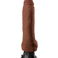 Real Feel Realistic Dildo | Deluxe Suction Cup Dildo | No 5 8" Big Dildo | Waterproof Brown Vibrating Dildo