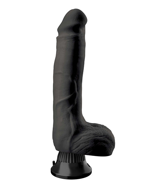 Real Feel Realistic Dildo | Deluxe Suction Cup Dildo | No 7 9" Big Dildo | Waterproof Black Vibrating Dildo