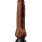 Real Feel Suction Cup Dildo | Deluxe No 10 Vibrating Dildo | 10" Big Dildo | Waterproof Brown Realistic Dildo