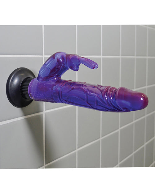 Wall Bangers Vibrating Dildo | Deluxe Bunny Suction Cup Dildo | Waterproof Realistic Dildo | Purple Clit Vibrator