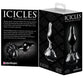 Icicles No. 77 Hand Blown Glass Rose Butt Plug - Black