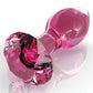 Icicles No. 79 Hand Blown Glass Diamond Butt Plug - Pink