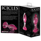 Icicles No. 79 Hand Blown Glass Diamond Butt Plug - Pink