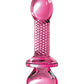 Icicles No. 82 Hand Blown Glass Butt Plug - Ribbed/Pink