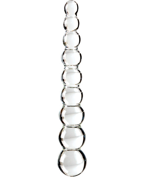 Icicles No 2 Realistic Dildo | Hand Blown Glass Dildo Massager | Clear Rippled Large Dildo