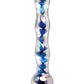 Icicles No 8 Realistic Dildo | Hand Blown Glass Dildo Massager | Clear Blue Swirls 7" Big Dildo