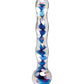 Icicles No 8 Realistic Dildo | Hand Blown Glass Dildo Massager | Clear Blue Swirls 7" Big Dildo