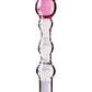 Icicles No 12 Realistic Dildo | Hand Blown Glass Dildo Massager | Clear Rose Tip Big Dildo