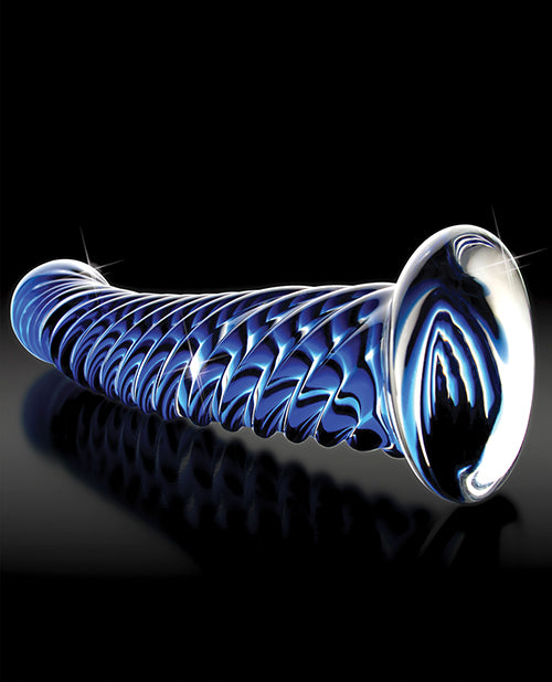 Icicles No 29 Realistic Dildo | Hand Blown Glass Dildo | Clear Big Dildo | Ridged Large Dildo