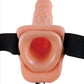 Fetish Fantasy Series 9" Vibrating Hollow Strap On w/Balls - Flesh